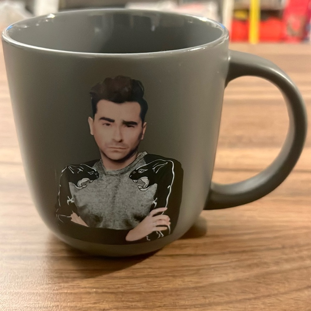 NWOT Schitt's creek mug - David quote ''I'm very uninterested by this opinion''